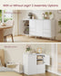 VASAGLE Sideboard, Buffet Cabinet with 2 Drawers – Cloud White
