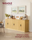 VASAGLE Sideboard with Adjustable Shelf Oak Beige