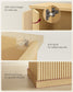 VASAGLE Sideboard with Adjustable Shelf Oak Beige
