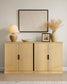 VASAGLE Sideboard with Adjustable Shelf Oak Beige