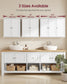 VASAGLE Farmhouse Wall Cabinet with Three Doors and Adjustable Shelf