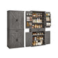 VASAGLE Liry Pantry Cabinet with Barn Doors – Misty Gray