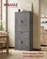 VASAGLE Liry Pantry Cabinet with Barn Doors – Misty Gray