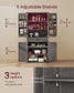 VASAGLE Liry Pantry Cabinet with Barn Doors – Misty Gray