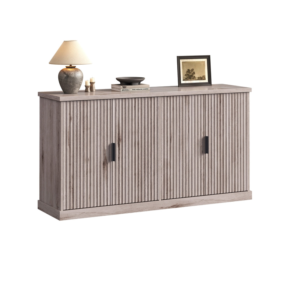 VASAGLE Maxe Buffet Cabinet, Console Cabinet – Washed Gray