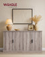 VASAGLE Maxe Buffet Cabinet, Console Cabinet – Washed Gray