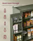 VASAGLE Pantry Cabinet, Tall Storage, 15.7 X 30 X 71.7 Inches, Forest Green