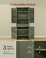 VASAGLE Pantry Cabinet, Tall Storage, 15.7 X 30 X 71.7 Inches, Forest Green