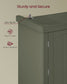 VASAGLE Pantry Cabinet, Tall Storage, 15.7 X 30 X 71.7 Inches, Forest Green