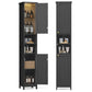 VASAGLE Tall Storage Cabinet with Lights Matte Black