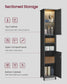 VASAGLE Tall Storage Cabinet with Lights Matte Black