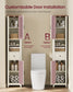 VASAGLE Tall Farmhouse Bathroom Cabinet with Drawer and Doors
