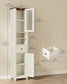 VASAGLE Tall Farmhouse Bathroom Cabinet with Drawer and Doors