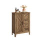 VASAGLE Liry Farmhouse Bathroom Floor Cabinet with 4 Drawers – Honey Brown