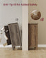 VASAGLE Liry Farmhouse Bathroom Floor Cabinet with 4 Drawers – Honey Brown