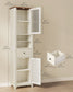 VASAGLE Tall Narrow Freestanding Bathroom Cabinet with Drawer and Doors