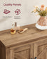 VASAGLE Liry Farmhouse Storage Cabinet with Barn Doors – Honey Brown