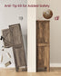 VASAGLE Liry Farmhouse Storage Cabinet with Barn Doors – Honey Brown
