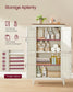 VASAGLE Liry Farmhouse Storage Cabinet with Barn Doors – Rustic White