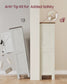VASAGLE Liry Farmhouse Storage Cabinet with Barn Doors – Rustic White