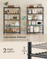 SONGMICS 5-Tier Metal Storage Shelf Heavy-Duty Adjustable Wire Shelving Unit for Kitchen – Matte Black