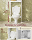 VASAGLE Maxe Over the Toilet Storage Cabinet, 23.6-Inch Wide Mid Century Modern, Cloud White