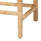Sofia Modern and Contemporary Natural Finished Wood and Rattan Counter Stool