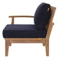 Marina Outdoor Patio Teak Left-Facing Sofa by Modway EEI-1148