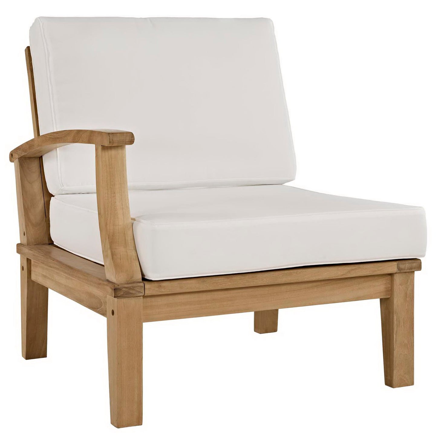 Marina Outdoor Patio Teak Left-Facing Sofa by Modway EEI-1148