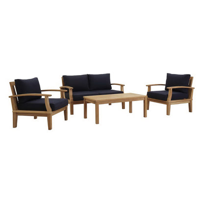 Marina 4 Piece Outdoor Patio Teak Set by Modway EEI-1469