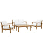 Marina 4 Piece Outdoor Patio Teak Set by Modway EEI-1469
