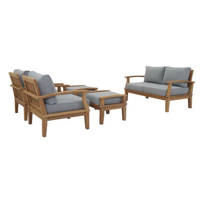Marina 5 Piece Outdoor Patio Teak Set by Modway EEI-1472