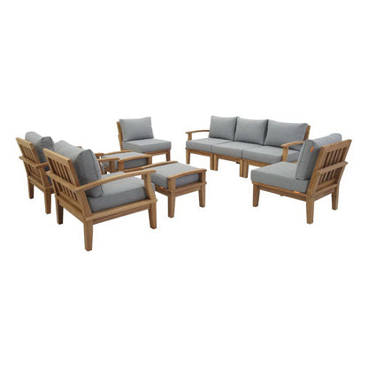Marina 9 Piece Outdoor Patio Teak Set by Modway EEI-1488
