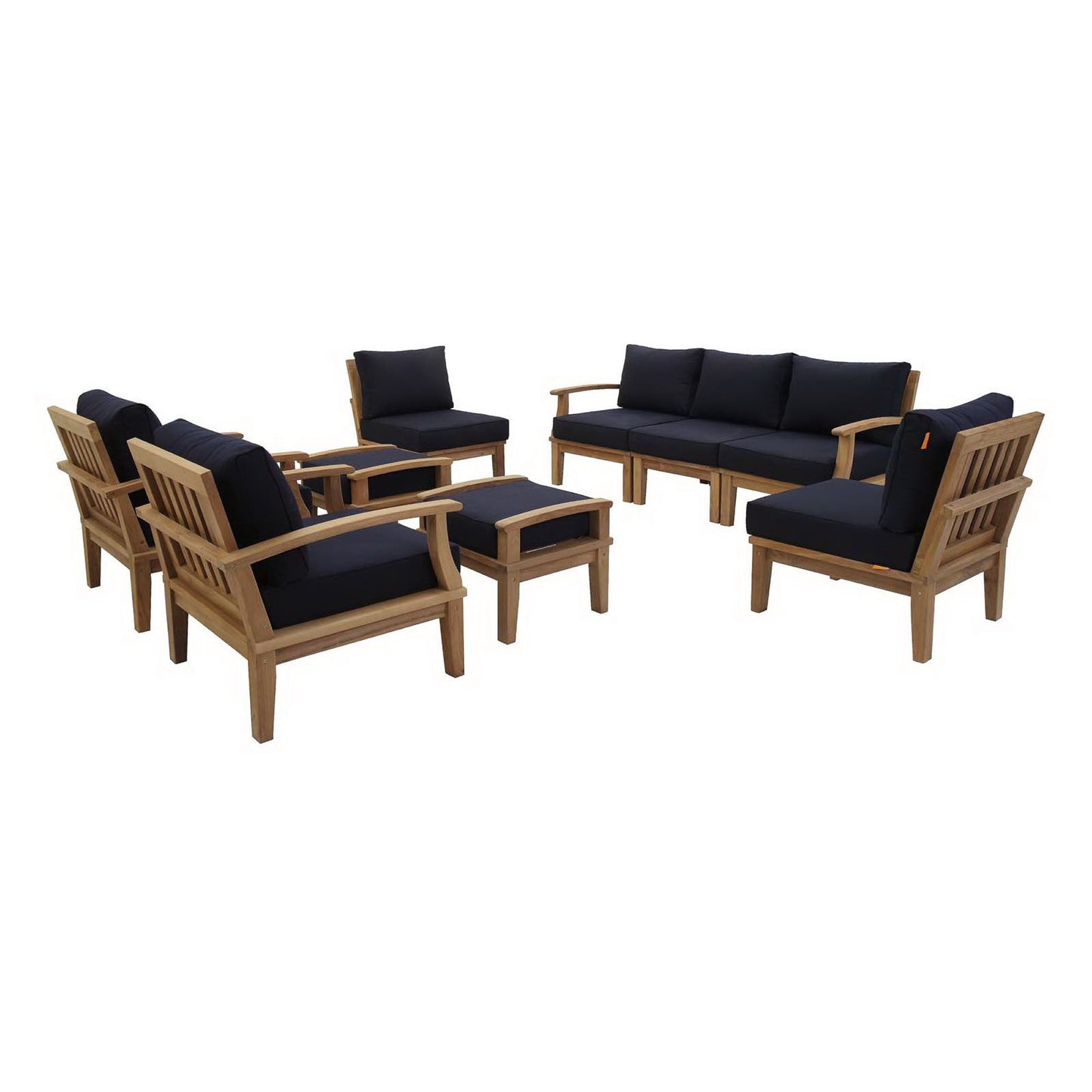 Marina 9 Piece Outdoor Patio Teak Set by Modway EEI-1488