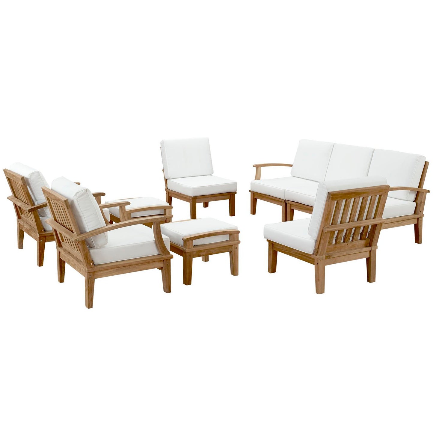 Marina 9 Piece Outdoor Patio Teak Set by Modway EEI-1488