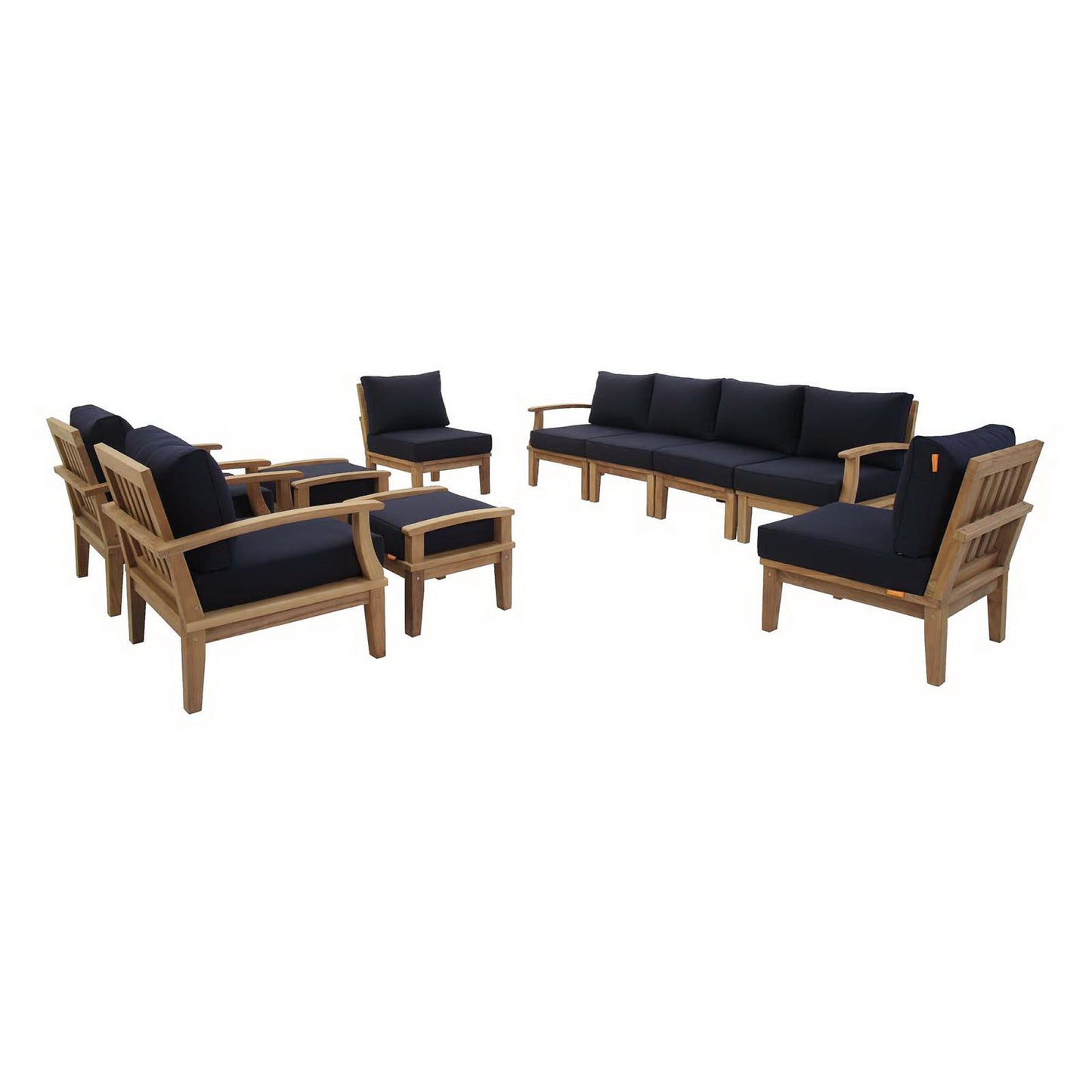 Marina 10 Piece Outdoor Patio Teak Set by Modway EEI-1489