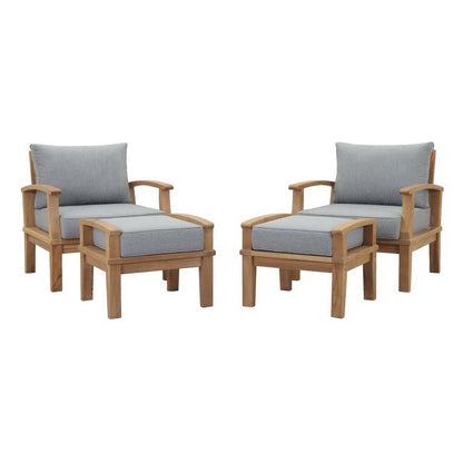 Marina 4 Piece Outdoor Patio Teak Set by Modway EEI-1537