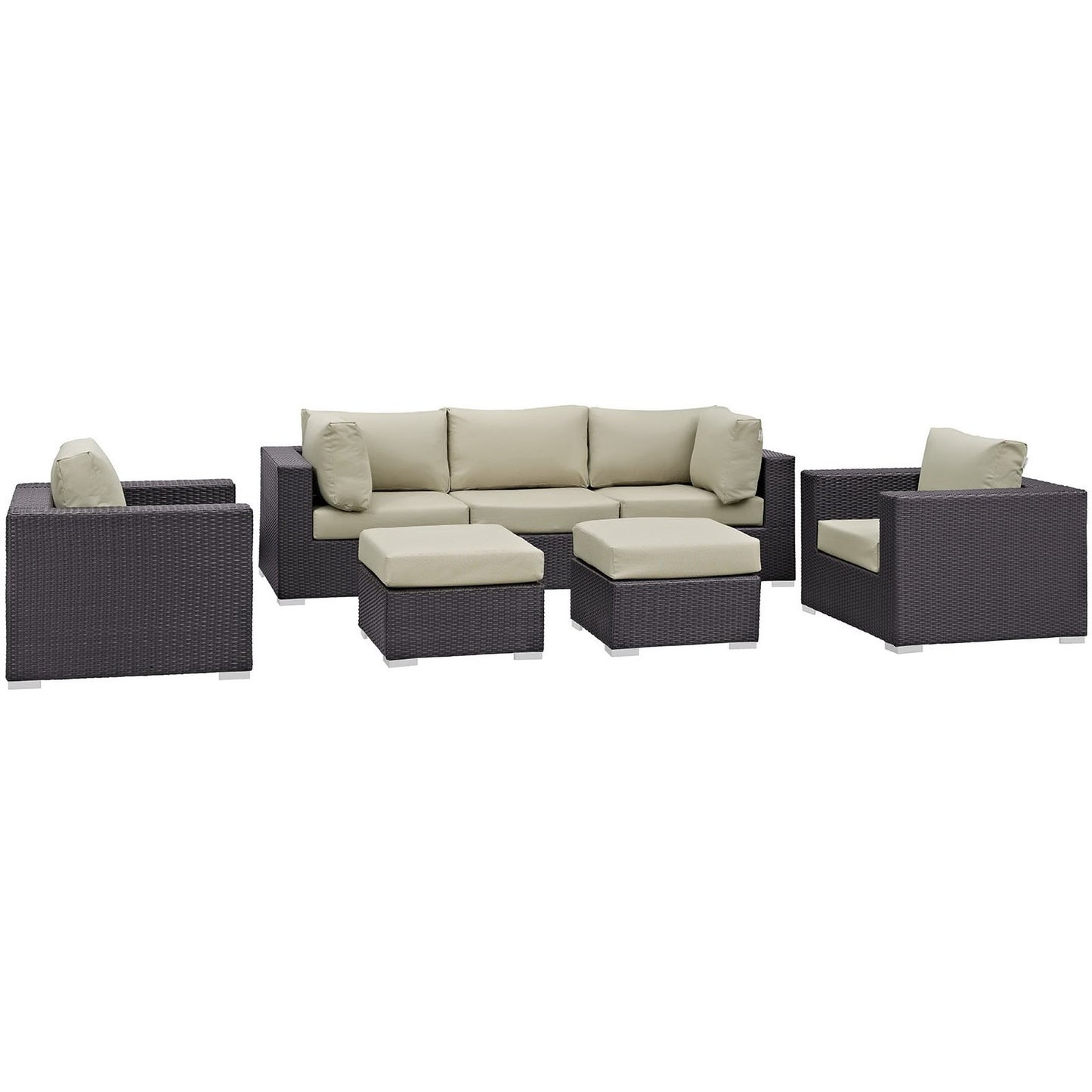 Gather 7 Piece Outdoor Patio Sectional Set by Modway EEI-1808
