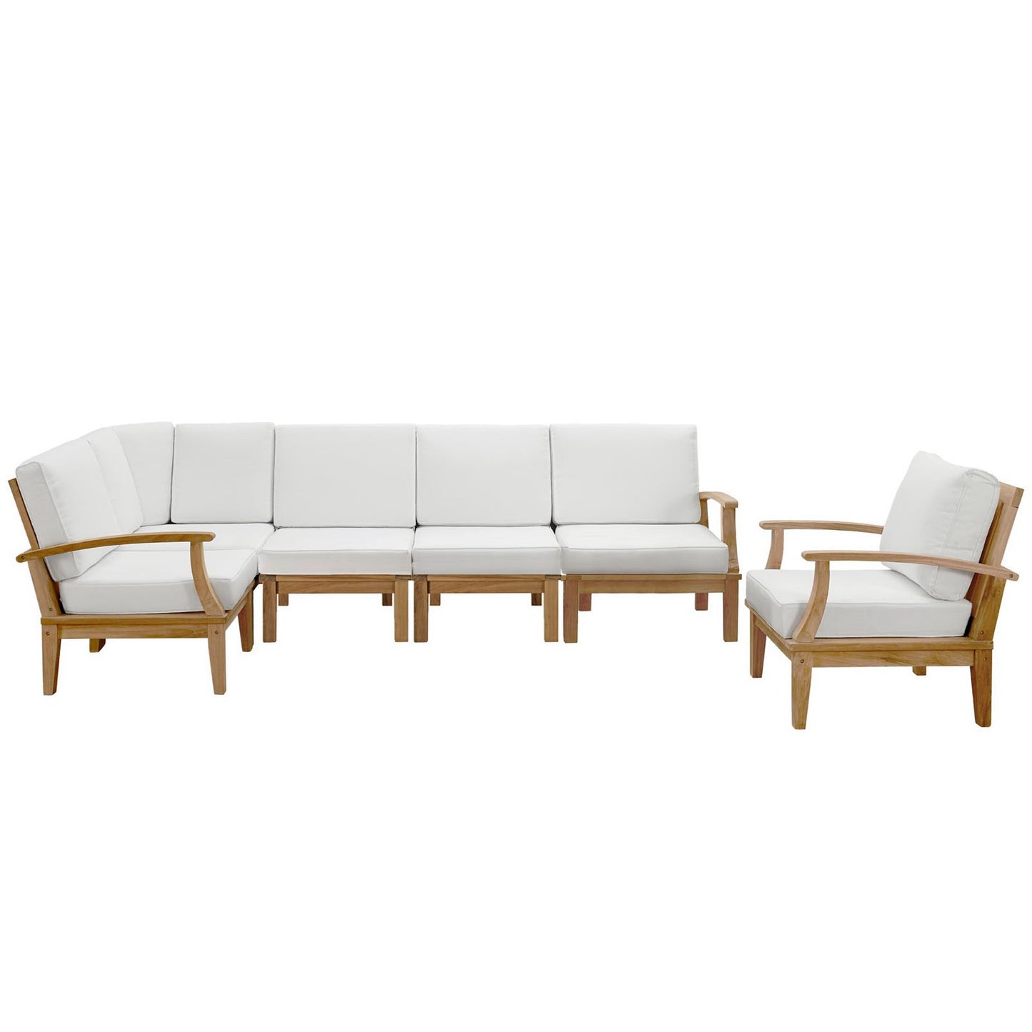 Marina 6 Piece Outdoor Patio Teak Set by Modway EEI-1816