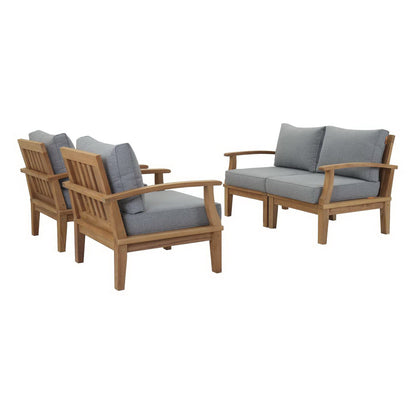 Marina 4 Piece Outdoor Patio Teak Set by Modway EEI-1818