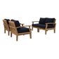 Marina 4 Piece Outdoor Patio Teak Set by Modway EEI-1818