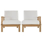 Marina 2 Piece Outdoor Patio Teak Set by Modway EEI-1822