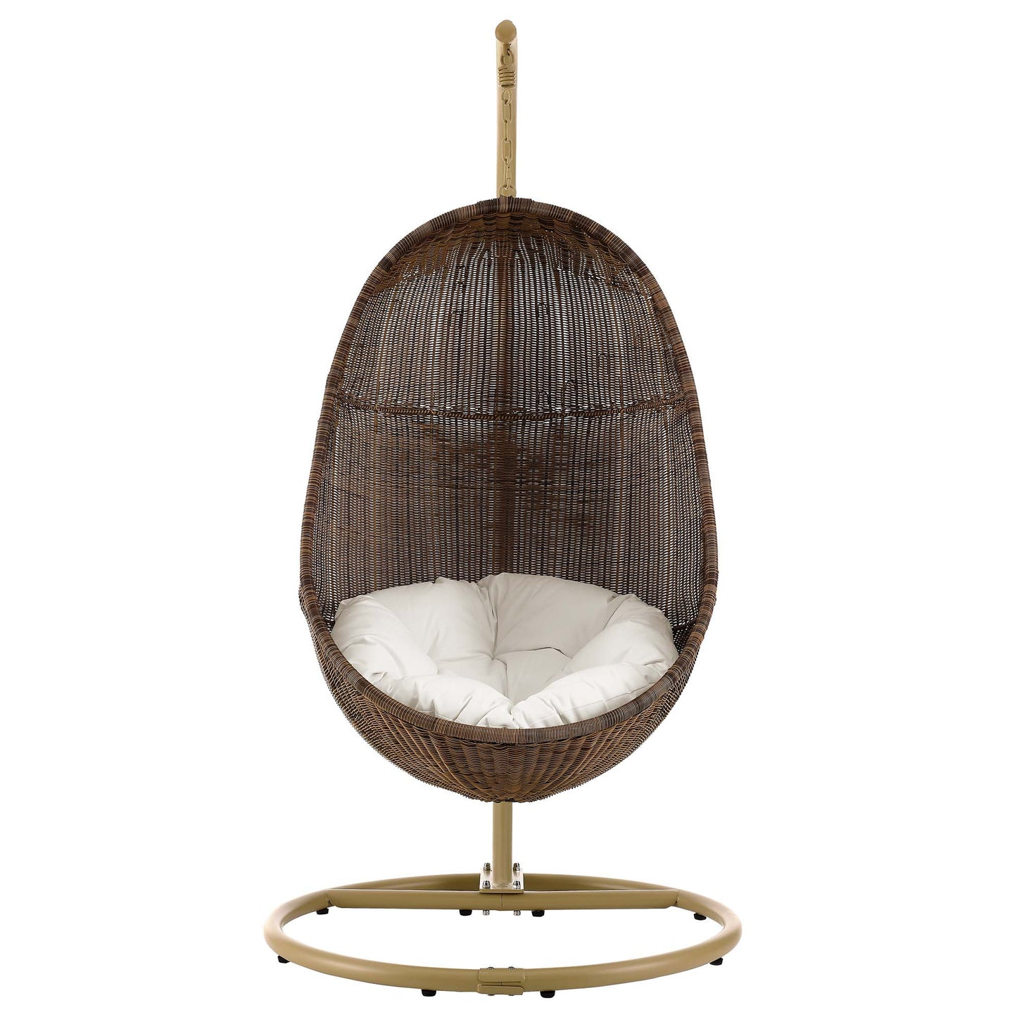 Bean Outdoor Patio Wood Swing Chair With Stand by Modway EEI-2277