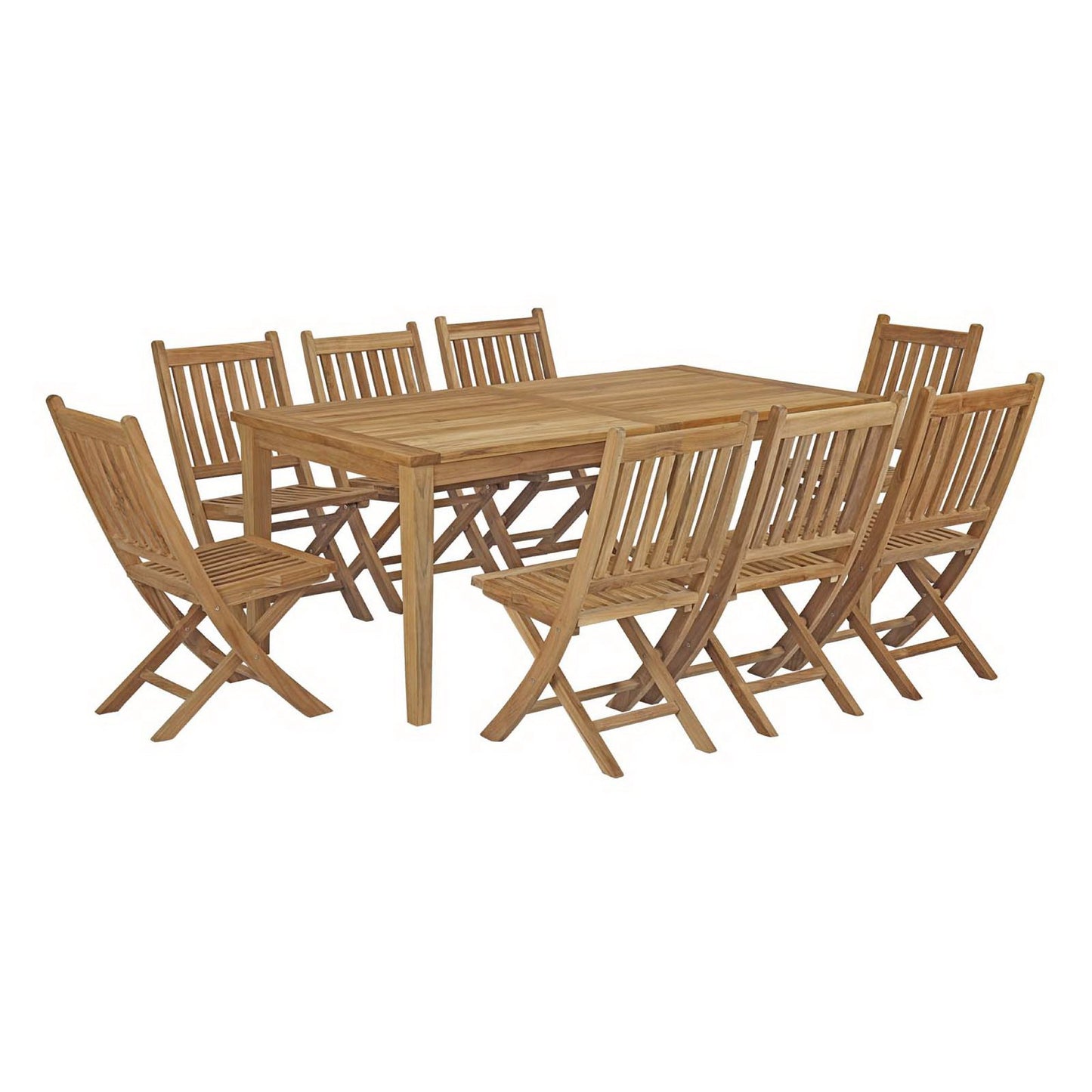 Marina 9 Piece Outdoor Patio Teak Dining Set by Modway EEI-3204