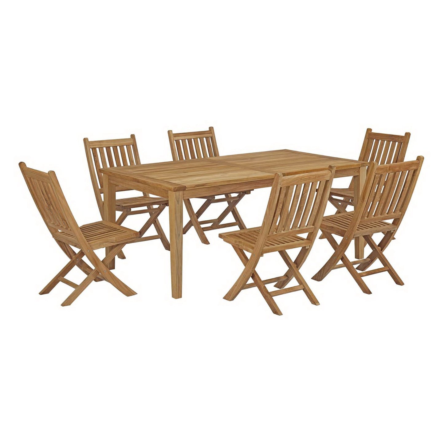 Marina 7 Piece Outdoor Patio Teak Dining Set by Modway EEI-3205