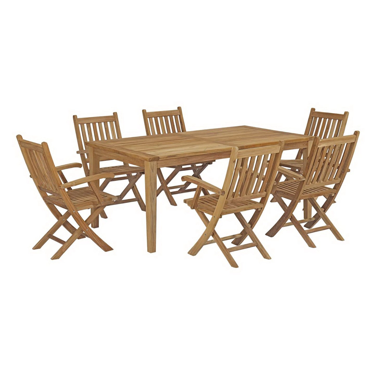 Marina 7 Piece Outdoor Patio Teak Dining Set by Modway EEI-3206