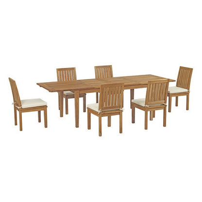 Marina 7 Piece Outdoor Patio Teak Dining Set by Modway EEI-3207