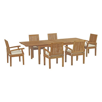 Marina 7 Piece Outdoor Patio Teak Dining Set by Modway EEI-3279