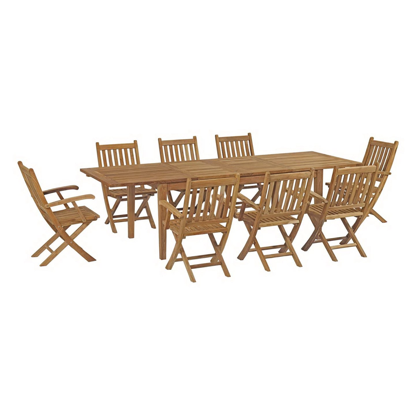 Marina 9 Piece Outdoor Patio Teak Dining Set by Modway EEI-3281