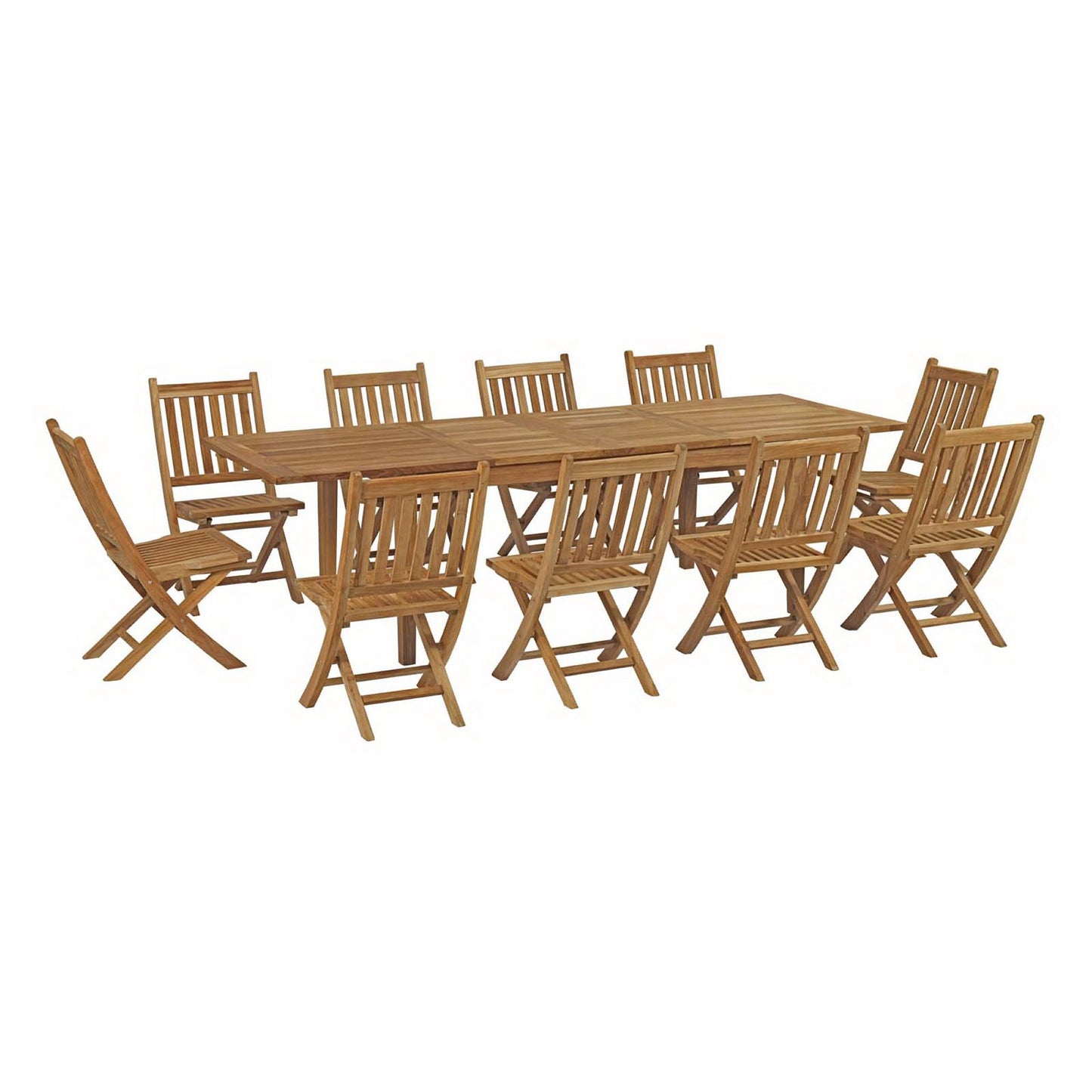 Marina 11 Piece Outdoor Patio Teak Dining Set by Modway EEI-3284